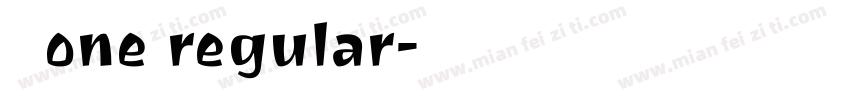 可濑one regular字体转换